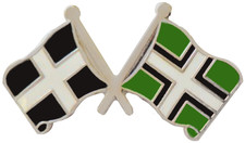 Devon Flag and Cornwall Flag Friendship Pin Badge