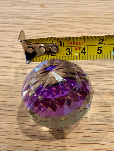 Purple faceted glass - purple,