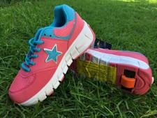 Wheels Skates Shoes Kid Wheels Roller Shoe Wheel on Shoe for 6-13 Year Unisex