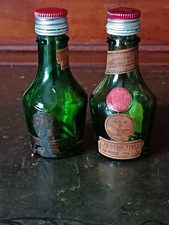 Pair of Miniature Alcohol Bottles - empty: D.O.M. Benedictine Liqueur