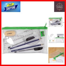 Clear exam pencil case maths - clear,