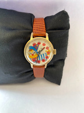 Saxon Vintage Moveing Dial Mechanical Leather Strap Watch