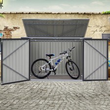 Lockable Storage Shed Outdoor Bike Shed Metal Galvanized Steel  Sheds for Bikes