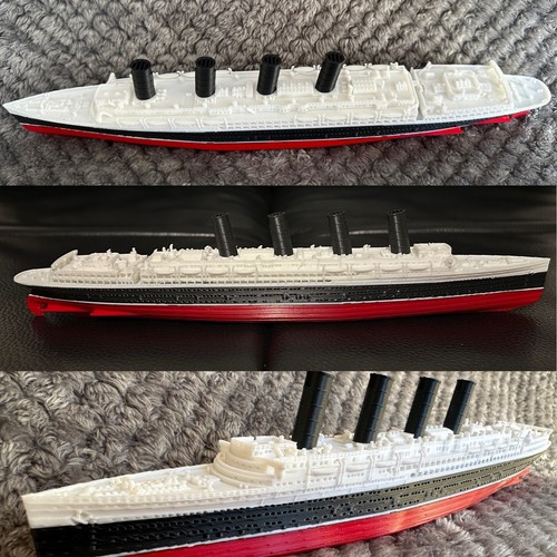 Printed lusitania ship - 3d,