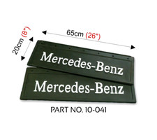 Mercedes truck lorry PAIR RUBBER MUD FLAPS MUDFLAPS 650x200 EMBOSSED LOGO