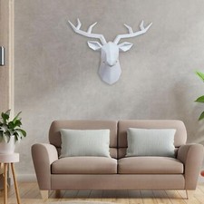 Resin Deer Head Sculpture Wall