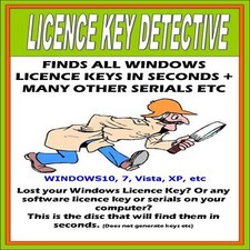  finds Windows Product Keys Serials Licence Key Detective + other Keys