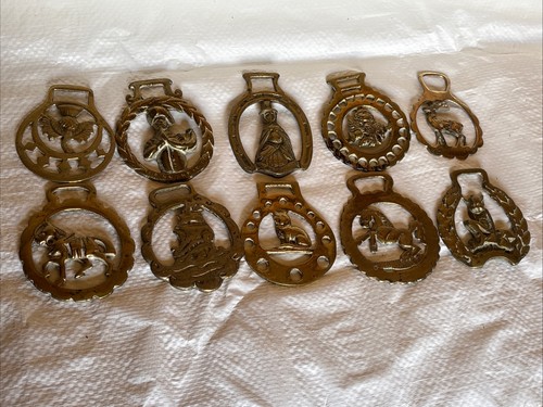 Vintage english horse brasses - vintage,