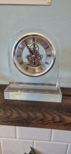 Glass Skeleton Mantel Clock