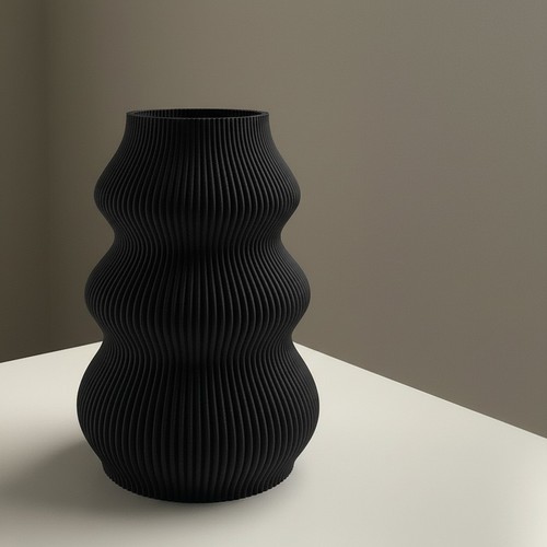 Isla vase sleek printed - 3d,