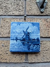 Blue Delft Tile Windmills of