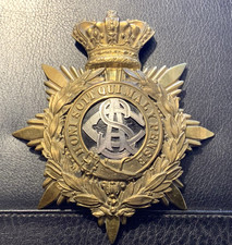 Royal Army Service Corps Victorian Helmet Plate Post 1899 Genuine Antique SCARCE