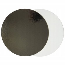 2x 32cm Round Cake Board Black