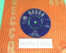 BILLY FURY - I Will + Nothin