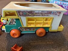 Fisher Price Little People PLAY FAMILY CAMPER Van Vintage 1972 Toy + accessories