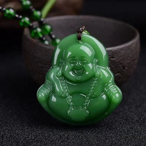 Natural green jade - natural, necklace