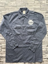 Dickies Long Sleeve Workers Shirt Navy Size Medium Men’s M Front Pockets Button