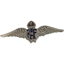 Raf pilot wings badge silver - pilot,