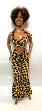 Vintage 90s 1997 Spice Girls SCARY SPICE ethnic doll Mel B leopard print  (B4)