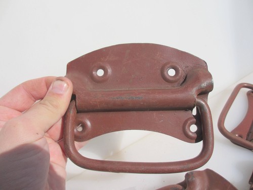 Antique iron chest handle - iron,