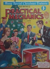 Vintage Practical Mechanics Magazine, Dec 1952, make a bagatelle table
