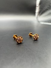 18ct gold earrings studs 9mm