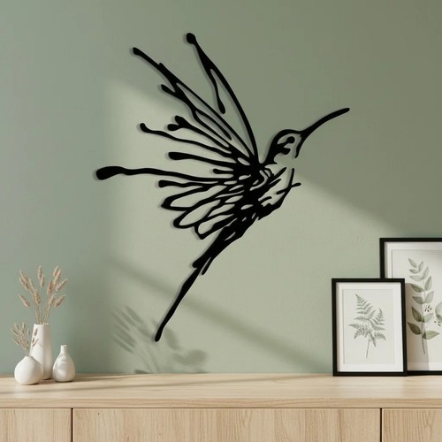 Metal hummingbird wall - wall, art