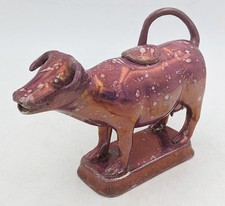 GEORGIAN STAFFORDSHIRE LUSTRE POTTERY COW CREAMER c1820