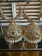 Gold Baliya Earrings Jhumka for Wedding-Indian Bridal Jhumka