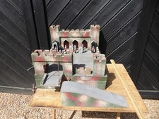 Vintage Wooden Toy Castle in