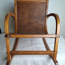 Vintage German Bauhaus Children's Rocking Chair in Bentwood, 1950s 