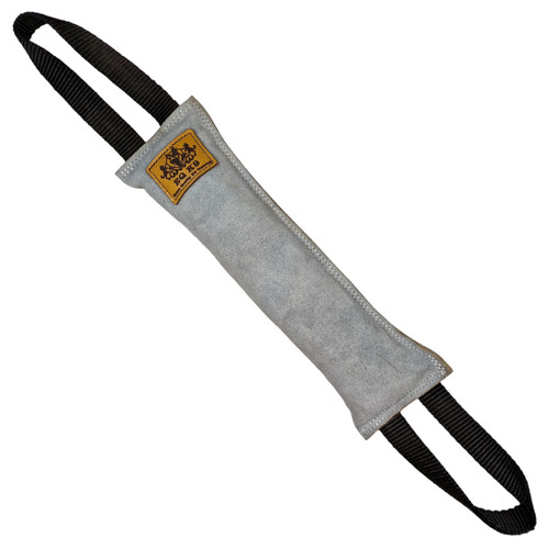 Leather dog tug toy - k9,