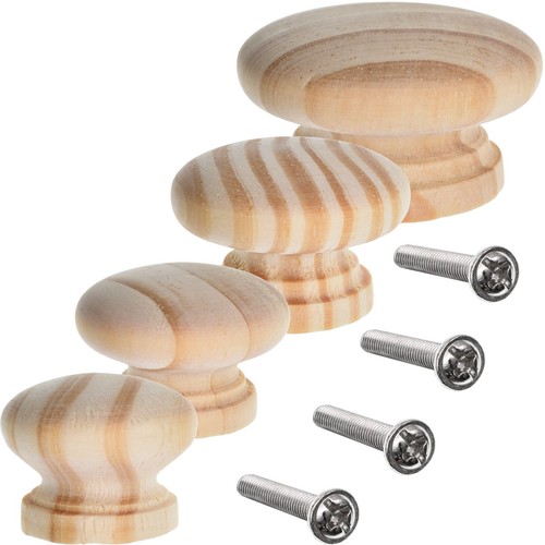 Pine wooden knobs small - pine, small-large