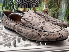 LONG TALL SALLY SNAKE EFFECT SLIP ON FLAT SHOES. SIZE UK 11 (45).
