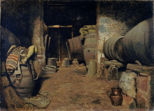Vintage spain wine cellar - vintage,