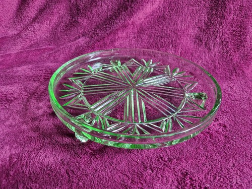 Cake stand green glass sowerby - stand,