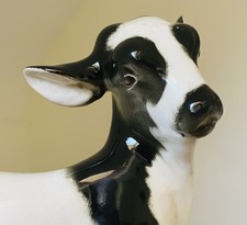 Vintage Lomonosov BULL CALF RUSSIAN Porcelain Figurine USSR 7" A/F Tail