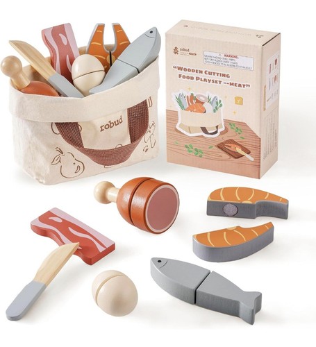 Montessori wooden play - wooden, food
