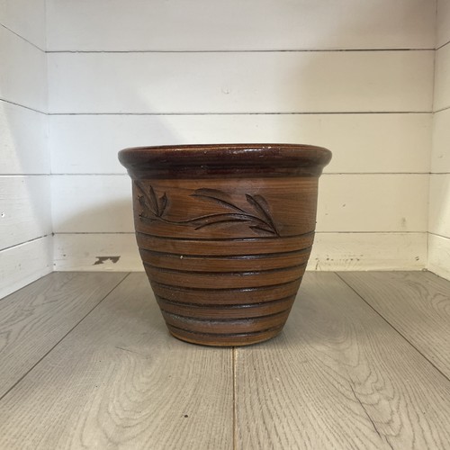 Vintage glazed terracotta pot