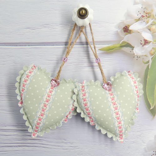 Green pink rose fabric - green,