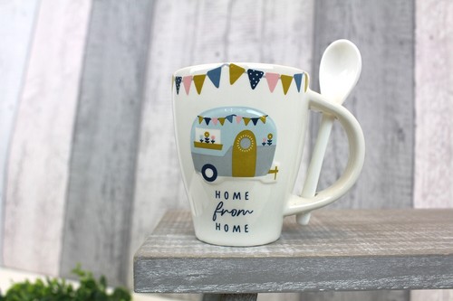Caravan mug with spoon - mug, camper