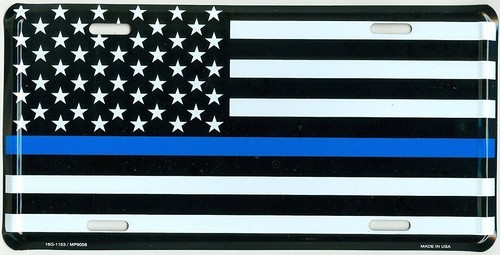 American flag thin blue - thin,