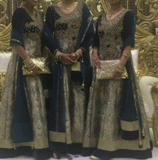 asian pakistani indian wedding/party  Clothes gown maxi size 12 approx brocade 