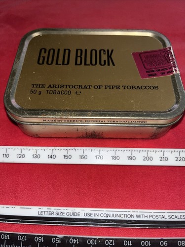 Vintage gold block pipe - block,