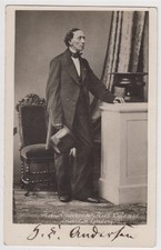 Literature postcard-Hans Christian Andersen, Danish author of fairy tales