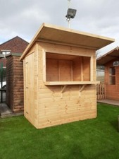 6x4 GARDEN BAR DRINKS HUT SHIPLAP T&G FACTORY SECONDS SERVING KIOSK DOOR LEFT