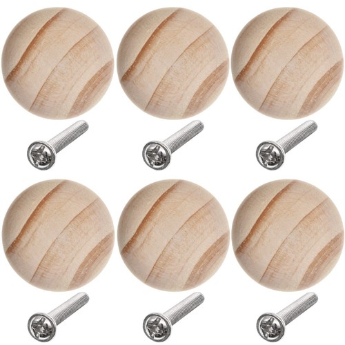 Pine wooden knobs - 6,