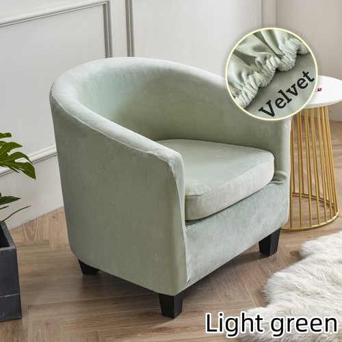 Plush velvet tub chair cover - plush,