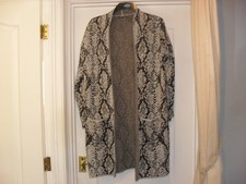CASAMIA Beige/Brown Edge to Edge Knitted Cardigan/Coat - Size M - BNWOT