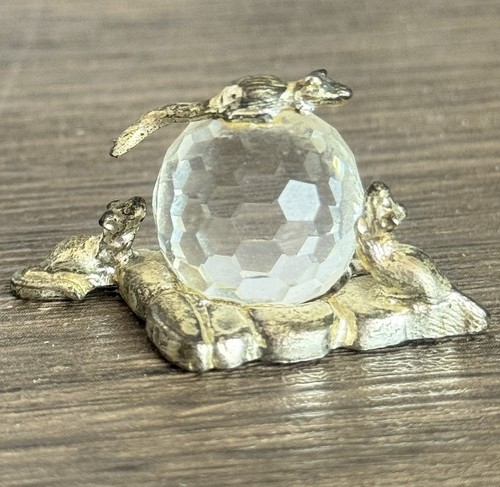 Vintage mini pewter mice - pewter,